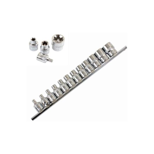 Us Pro 3/8"" Torx Socket Set 12pc On Rail E4-E20 Trx E Star 1377
