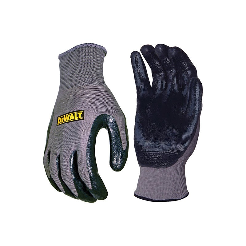 Work Gloves Smooth Nitrile Grip Palm Breathable Nylon Polyester DPG66L - Dewalt