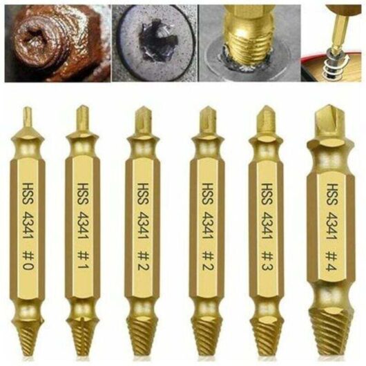 Ymyny - Pack Broken Screwdriver Bits [Gold], Damaged Stripped Screwdriver Removal Tool, Easy to Remove Stripped and Broken Screws mumu