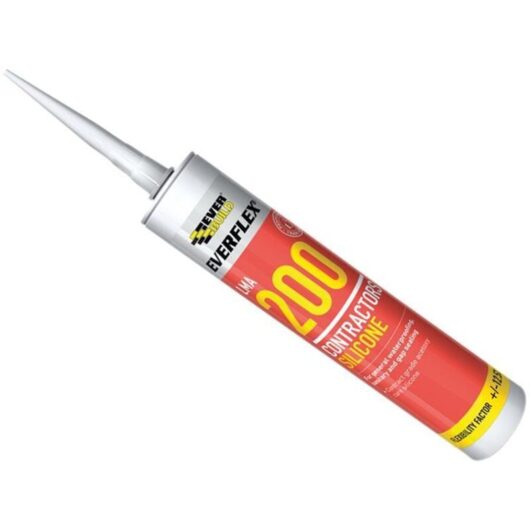 200 Contractors lma Silicon C3 Black 310ml - Everbuild