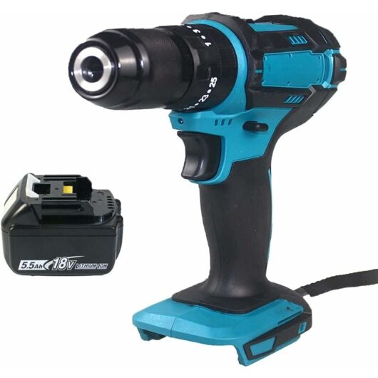 Combi Drill 18V Hammer Drill 3 in 1 Brushless Cordless with 1 x 5.0Ah Battery ,Compatible with Makita Battery