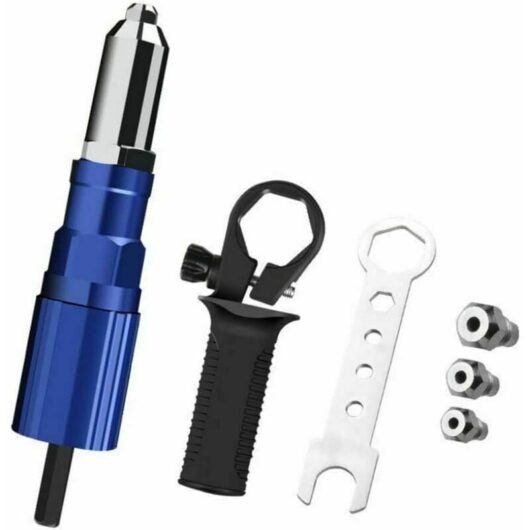 Electric Rivet Tool Set Cordless Riveting Tool Set Drill Kit Adapter Pop Insert Nuts Adapter Power Machine Accessory, Electric Rivet for the