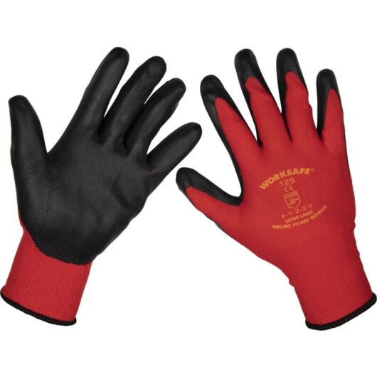 Flexi Grip Nitrile Palm Gloves (X-Large), Pack of 12 Pairs - Sealey