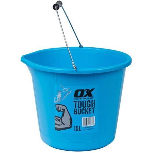 Ox Tools - ox Pro Tough 15L Blue Bucket UKs Toughest Bucket Will not Crack or Split P112315