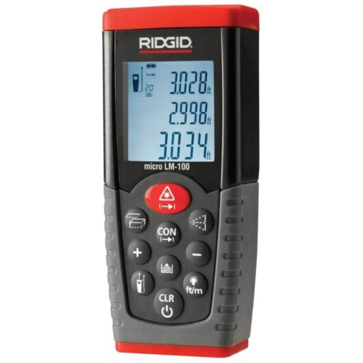 RIDGID Micro LM-100 Laser Distance Meter with Digital Temperature Measurement
