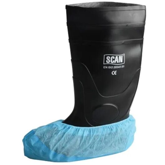 Scan - scawwdisshoe Tradesman Fitters Disposable Overshoes 20 Pairs One Size