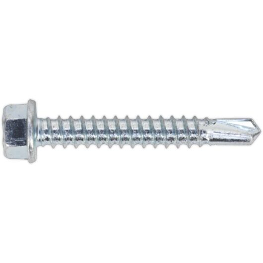 Sealey - Self Drilling Screw 5.5 x 38MM Hex Head Zinc din 7504K Pack of 100