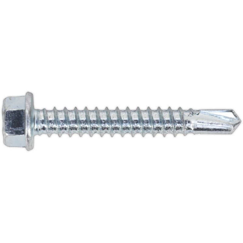 Sealey - Self Drilling Screw 5.5 x 38MM Hex Head Zinc din 7504K Pack of 100
