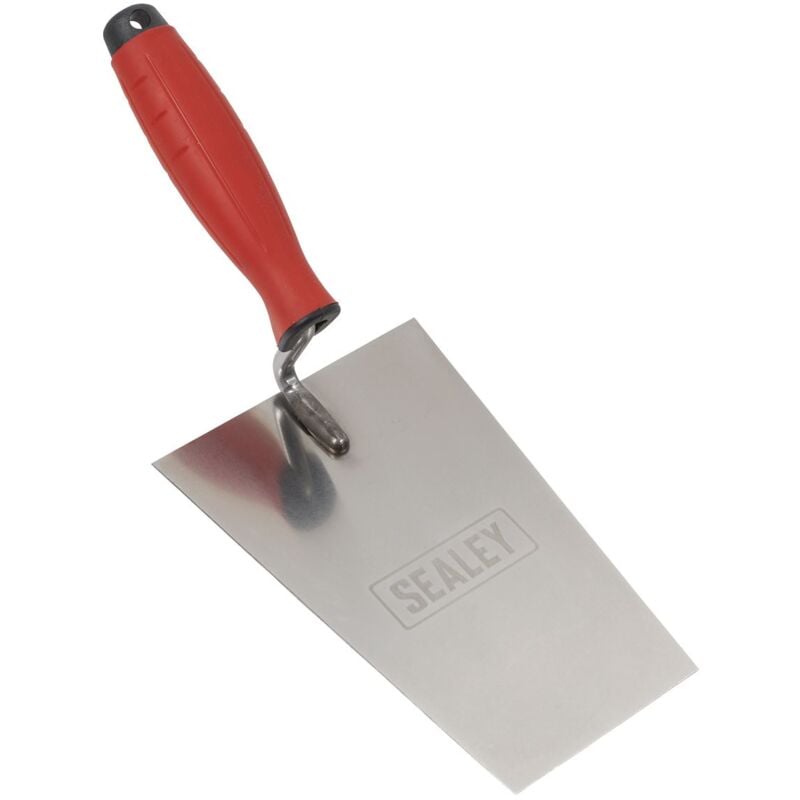 Sealey - T1204 Stainless Steel Bucket Trowel with Rubber Handle 180mm