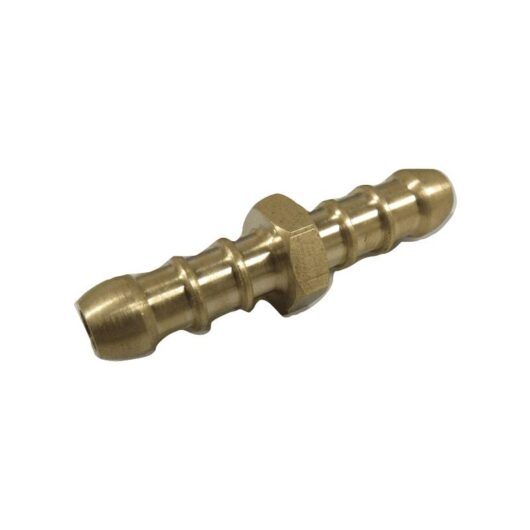 Securefix Direct - Straight Brass Hose Joiner 8mm - Connector for Air Water Gas Tubing