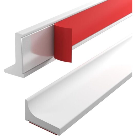 Shower door sill protector - self-adhesive silicone waterproof barrier, flexible, easy to install, suitable for shower rooms, bathtubs, sinks and