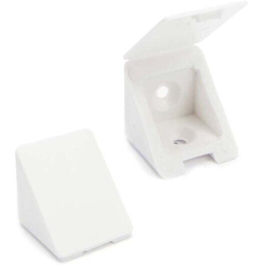 100 x Corner Brackets/Furniture Connectors/Shelf Brackets BT1 2 Holes Color: White Material: Plastic