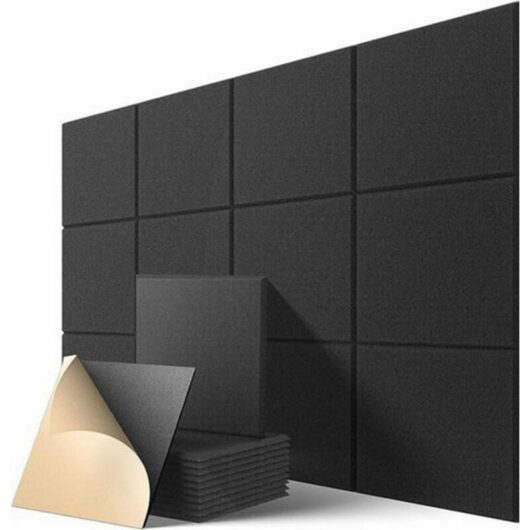 12 Pack Acoustic Panels 12x12x0.4 Inch, Soundproof Wall Panels, Sound Absorbing Padding Used in Home Offices