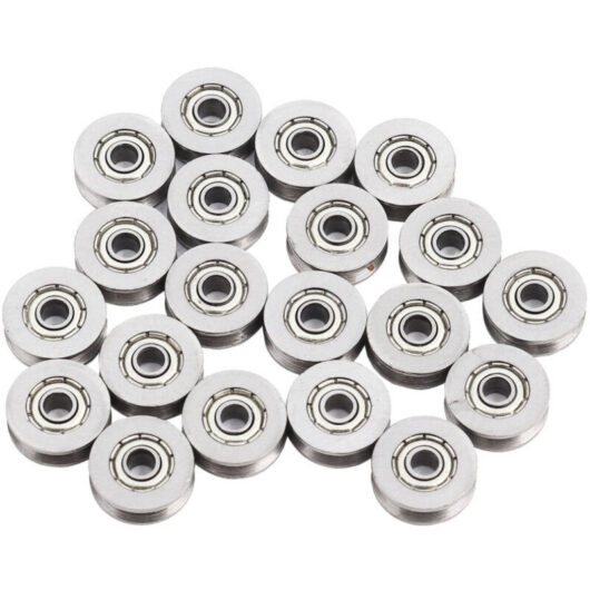 20 pieces V623ZZ V groove ball bearing pulley for railway linear motion system 3x12x4mm