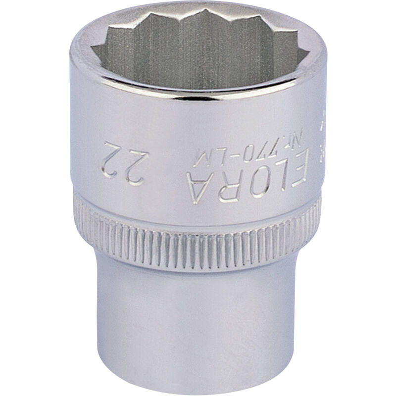 22mm 1/2 Square Drive Elora Bi-Hexagon Socket (24674)