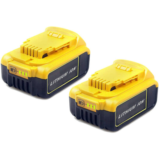 2X Battery for DEWALT DCB184 DCB184B-XJ DCB180 DCB181 DCB182 DCB183 DCB185 18V XR Power Tool Battery 18V-20V 5,0Ah Lithium Indicateur LED