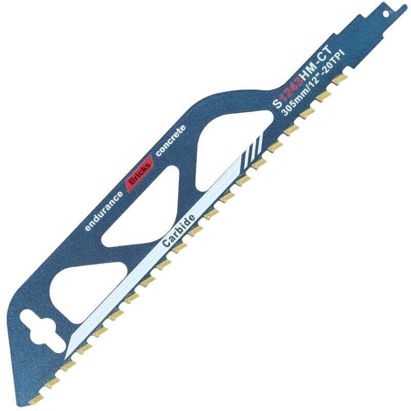 305 mm reciprocating saw blade - Tungsten carbide for aerated concrete, brick and cement boards - Durable metal steel