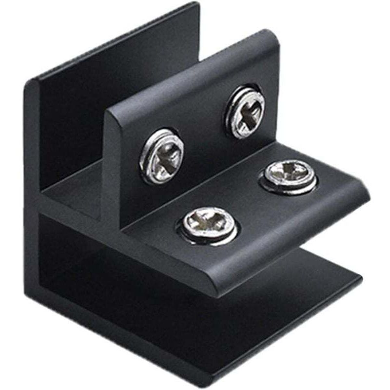 4-Piece Frameless Aluminum Alloy Glass Support - Wall Connector for Tiles - Glass Corner Clamp - Fixed Fixing Clamp - Tile Installation Tool