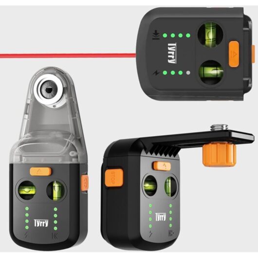 4-in-1 Picture Hanging Laser Level with Line Laser, Dust Collector, Wall Level with Suction Cup, Picture Hanging Frame Leveling Tool