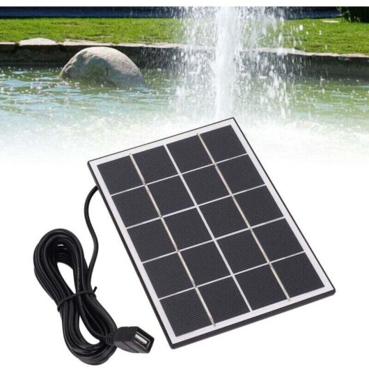 4W 5V Solar Panel Water Pump Kit, Easy-to-Assemble Solar Fountain Water Pump for Outdoor Garden