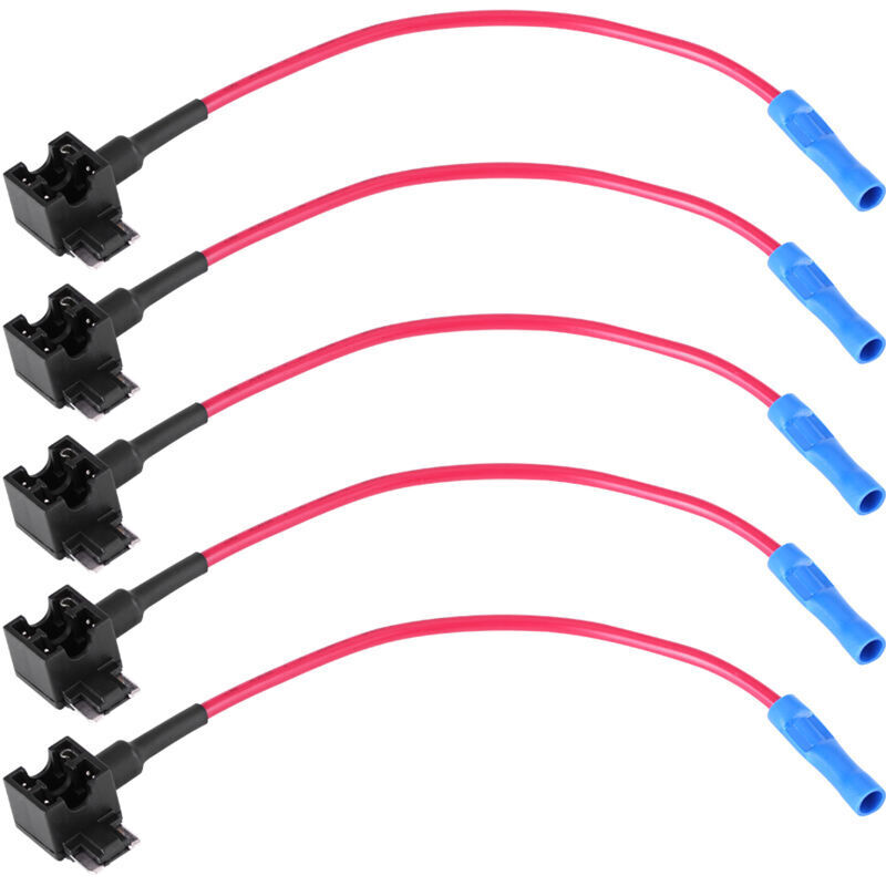 5pcs Blade Fuse Adapter, 12V Add a Circuit Fuse Car Fuse Holder Adapter Mini Blade Fuse (Micro Mini Type) fuse