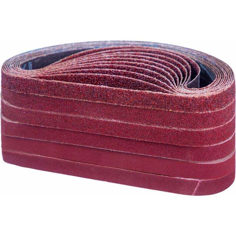60 abrasive belts, 13 x 457 mm, grit 40 to 240, for Black & Decker and other brand belt sanders, for use on wood and metal