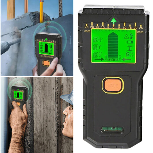 7-in-1 Wall Detector - Finds Cables & Metals with LCD Display & Sound Alert, For Wood, AC Wires, Bolts, Pipes & Beams