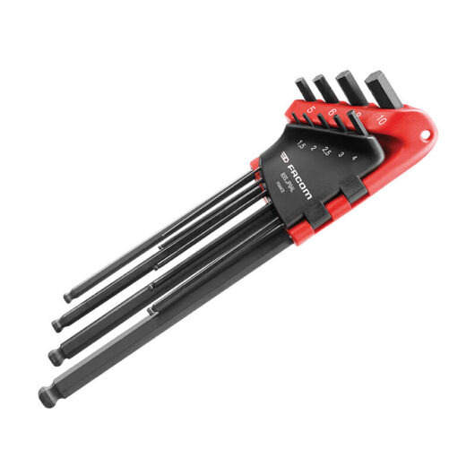83S.JP9AL Metric Hex Key Wallet Set, 9 Piece FCM83SJP9AL - Facom