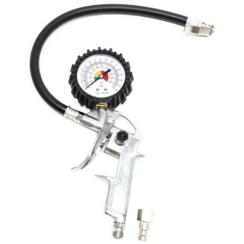 Air Inflation Gun 0-16 bar Pressure Gauge Air Car Motorcycle Tire