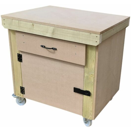 Arbor Garden Solutions - Wooden mdf Top Storage Workbench With Lockable Cupboard and Drawers, (4V), 4ft (120cm),