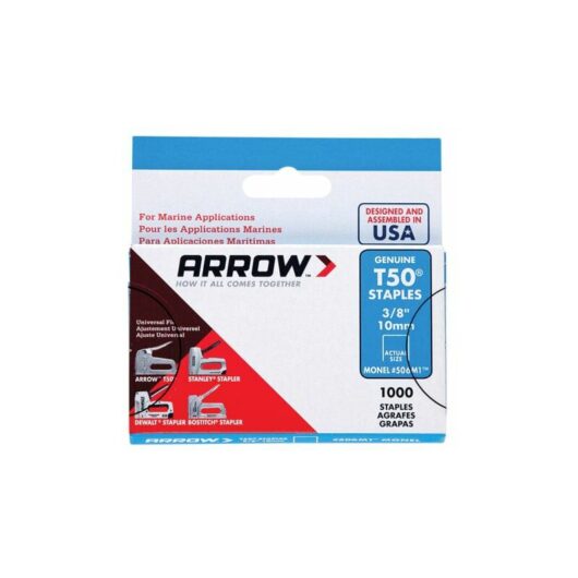 Arrow - T50M 506m Monel Staples 10mm (3/8in) Box 1000 ARRT5038MS