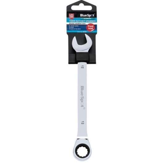 Blue Spot Tools - BlueSpot 15mm Chrome Vanadium Ratchet Spanner Fixed Head