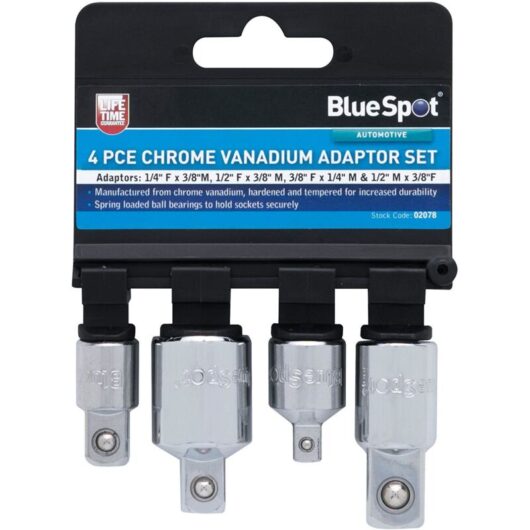BlueSpot Tools 02078 Adaptor Set 4 Piece B/S02078