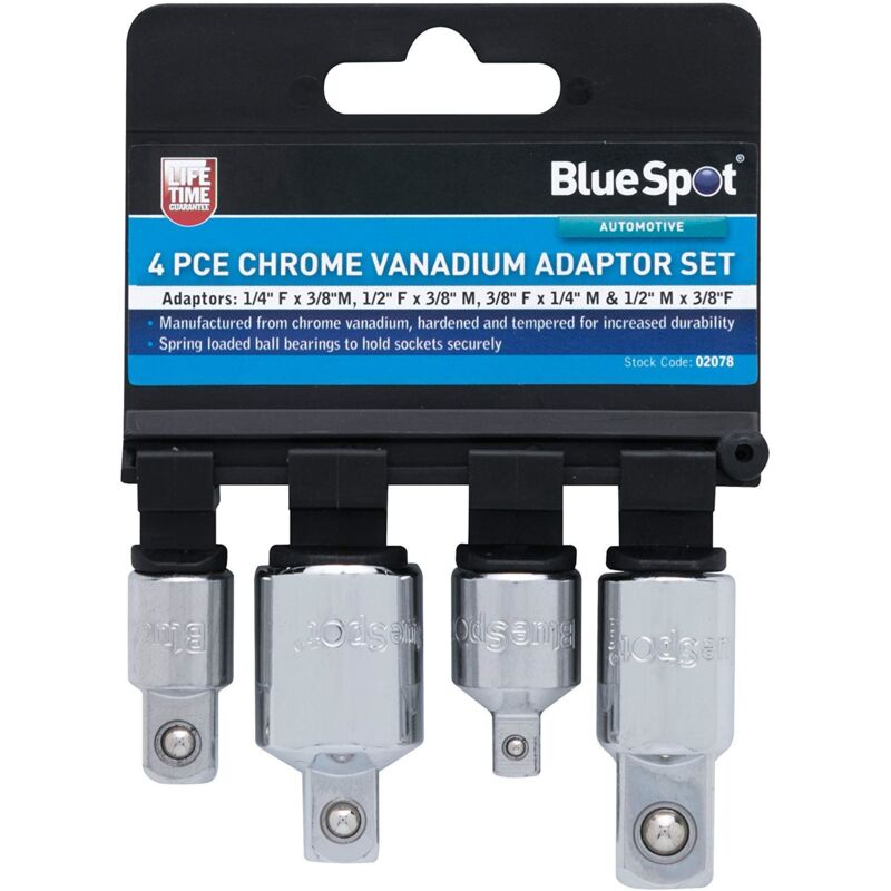 BlueSpot Tools 02078 Adaptor Set 4 Piece B/S02078
