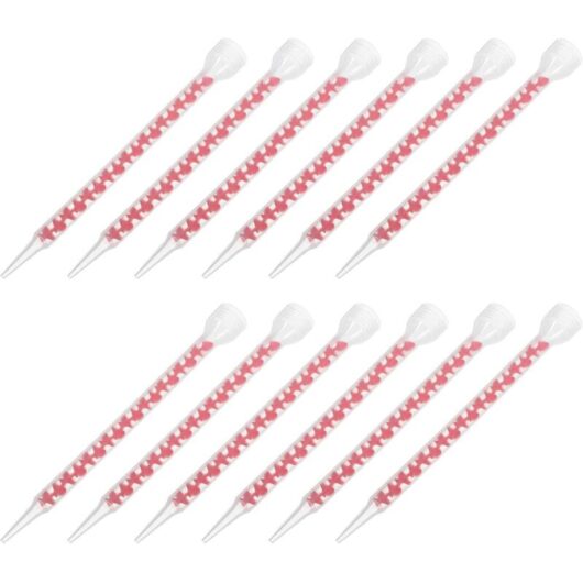 CCYKXA 12 Spiral Caulking Mixing Nozzles, Finishing Nozzle for Sealant, Homogeneous Mixing Tool for Epoxy Resin for Tile Grouting in Kitchens and