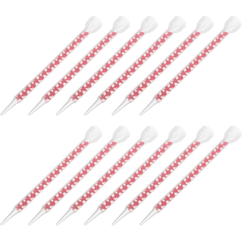 CCYKXA 12 Spiral Caulking Mixing Nozzles, Finishing Nozzle for Sealant, Homogeneous Mixing Tool for Epoxy Resin for Tile Grouting in Kitchens and