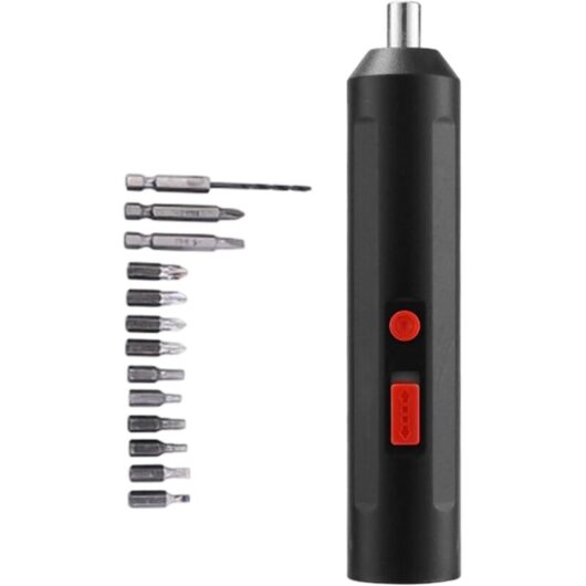 CCYKXA Cordless Screwdriver, Small Cordless Screwdriver USB Multifunctional Drill Driver Kit - For Assembling Toys, Electronics, Automotive,