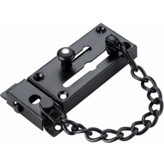 Chain door lock, anti-theft chain door lock, chain door lock with slide lock, barrel bolt, heavy-duty chain locks for interior door, slide lock