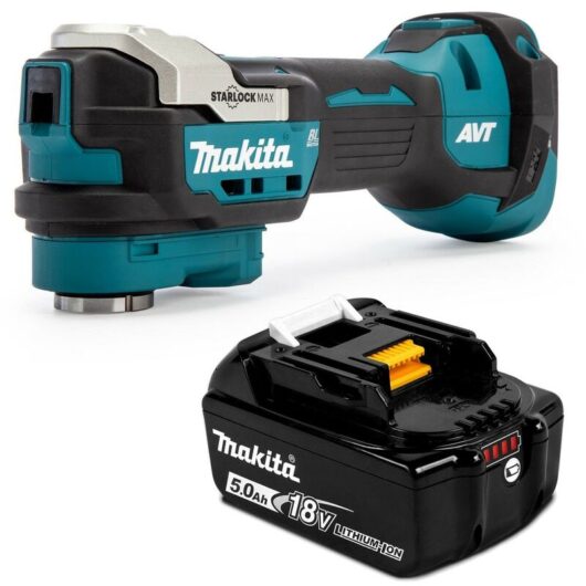 DTM52Z 18v lxt Brushless Multi Tool Starlock Keyless Blade + BL1850 - Makita
