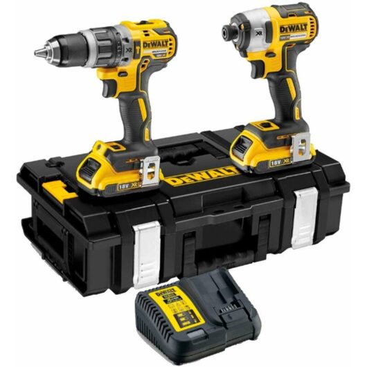 DeWALT DCK266D2 18v XR Brushless Twin Kit DCD796 Combi Drill And DCF887 Impact Drive