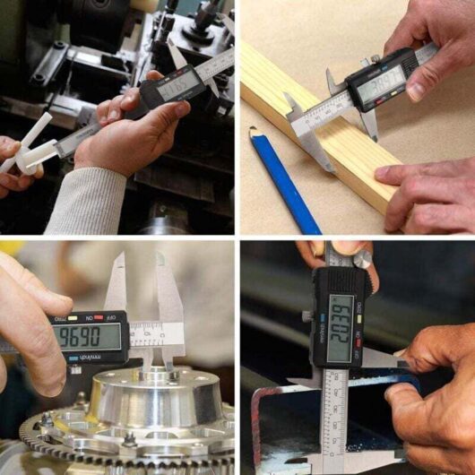 Digital Caliper, 150mm Stainless Steel, Large LCD Screen, Adjustable Accuracy 0.01mm, mm/inch Conversion, Splash Resistant, Household and Industrial