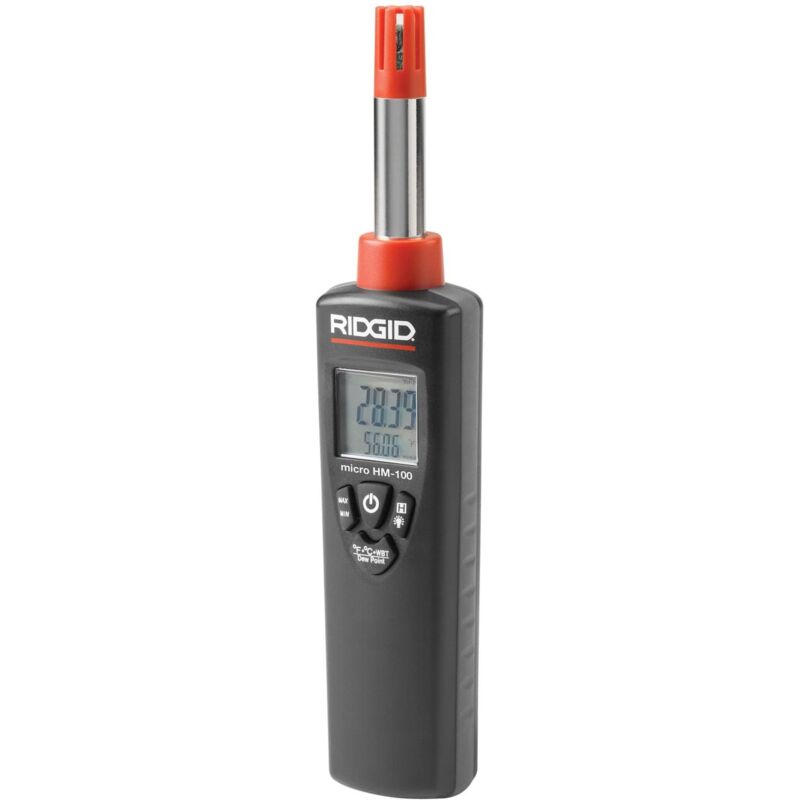 Digital Humidity and Temperature Thermometer - Ridgid Micro HM100 for Accurate Indoor Climate Monitoring