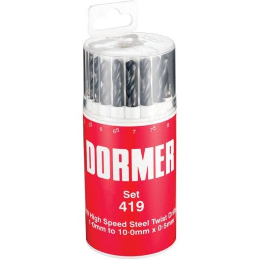 Dormer - A191 NO.419 (19 Piece) Jobber Drill Set Plastic Cont