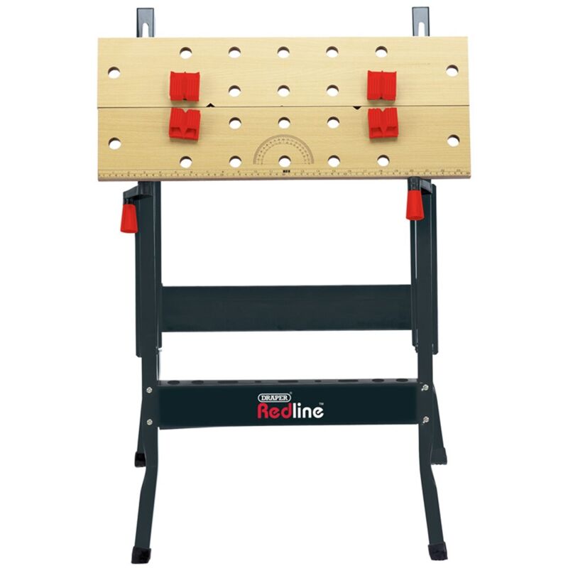 Draper Tools - Draper Folding Work Bench Dual Clamping Portable Steel Leg mdf Saw Horse 68027