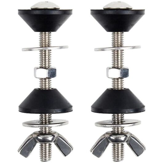 Durable stainless steel toilet tank bolts - Toilet fixings with toilet tank seal kit - Close coupling flush kit - 2 toilet bolts