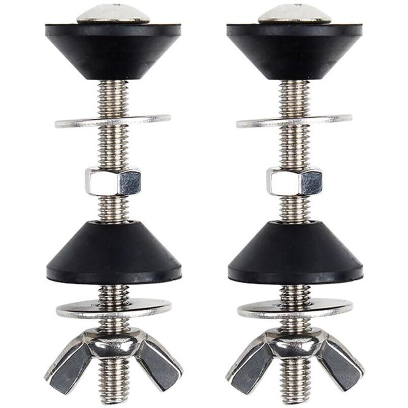 Durable stainless steel toilet tank bolts - Toilet fixings with toilet tank seal kit - Close coupling flush kit - 2 toilet bolts