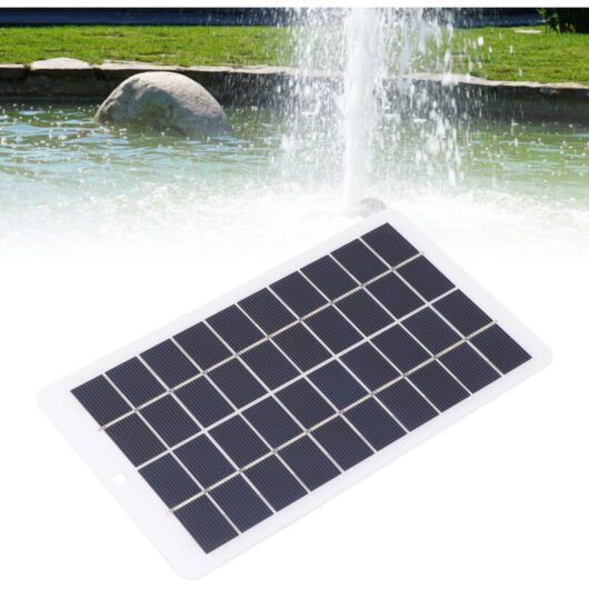 Easy-to-assemble 4W 5V solar panel water pump kit, portable solar-powered water pump for outdoor garden pond water fountain.