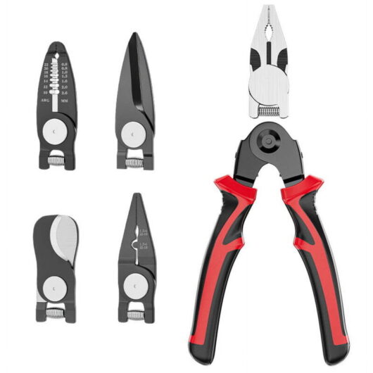 Electrician Pliers 5-in-1 - Crimping, Wire Cutting & Metal Pliers, Multifunction Tool for Electricians, No Power Required