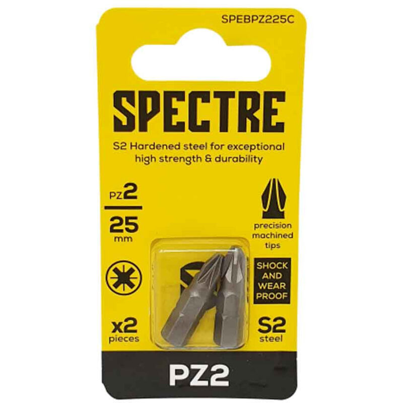 ForgeFix Spectre™ S2 Pozidriv Compatible Bit PZ3 x 25mm - Pack of 2