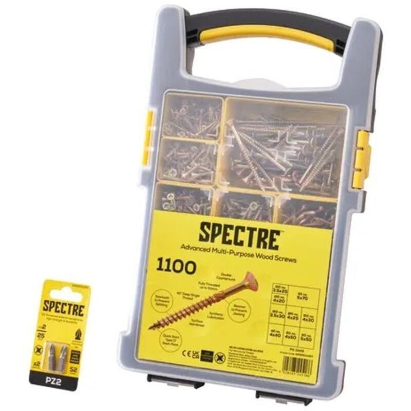 Forgefix FORSPE1100Y Spectre Advanced Screw Set 1100 Piece